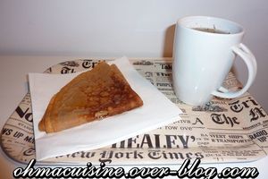 Crêpes cannelle et miel à la farine de châtaigne