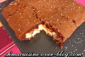 Brownie black and white (chocolat et coco)