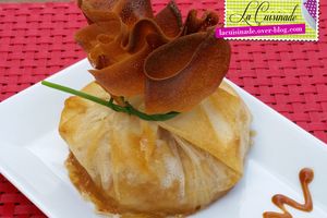 Aumônière Pomme et Caramel Beurre Salé