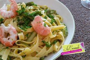 Tagliatelles aux Langoustines et Asperges