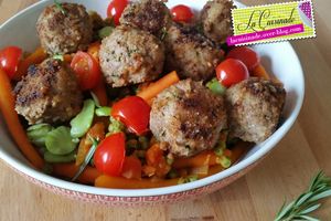 Boulettes de Viande et ses Légumes Frais