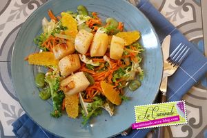 Salade de Saint-Jacques aux Fèves et Agrumes