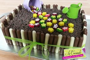 Gâteau d'anniversaire Jardin