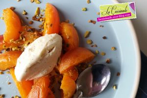 Abricots rotis Pistache Glace Vanille