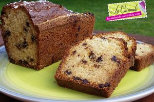 Cake au coco et pépites de chocolat