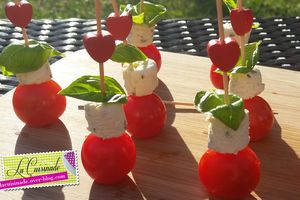 Brochette Apéritive Tomate Basilic Fromage Frais