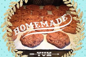 Recette : cookies chocolat noir aux pralins et pépites de chocolat noir