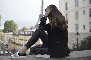 Blazer noir et T-shirt blanc 🖤✨