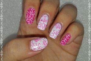 Stamping Master "Rose et Blanc"