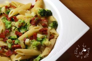 Penne au Chorizo, Brocolis & Comté