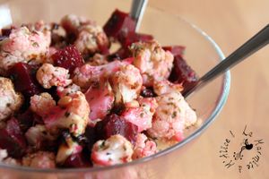 Salade de Chou Fleur Rôti & Betteraves