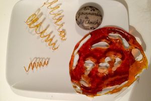 Déco en caramel pour ma bûche de Noël