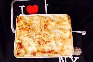 Lasagnes saumon, épinards.