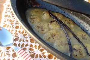 Papillote de banane au sirop d'agave, cannelle et vanille - 1 pp