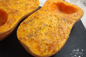 Courge butternut rôtie au parmesan et piment d'Espelette