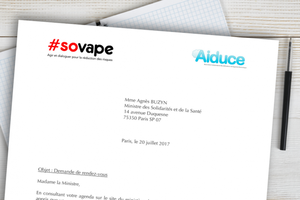 Aiduce et SOVAPE rendent publique une lettre adressée le 20 juillet à la Ministre Agnès Buzyn