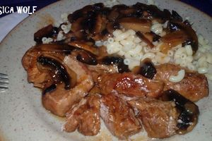 SAUTE DE VEAU A LA BIERE ET AUX CHAMPIGNONS