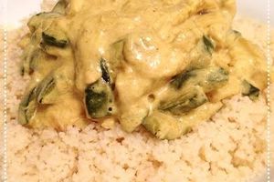 Dinde et courgette au lait de coco