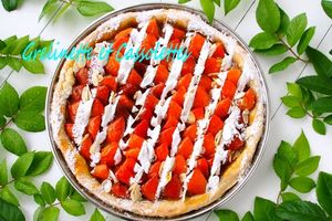 Tarte aux Abricots, à l'écume d'Abricots et à la Fève Tonka