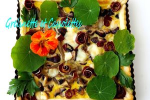 Tarte Forestière à la Viande des Grisons, épicée de Capucines