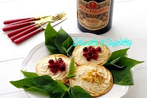 Tartes Fines Amandines aux Pommes, et au Kirsch de Fougerolles