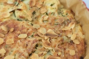 | Quiche sans pâte courgette amande |