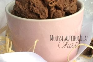 | Mousse au chocolat Chaï | sans beurre, sucre ni jaune d'oeuf