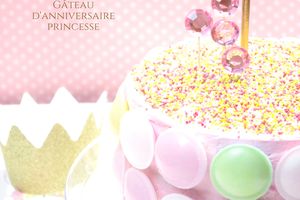 | Gâteau d'anniversaire de princesse | Layer cake chocolat mascarpone fraises