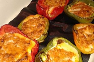 Poivrons farcis au thon à la tomate