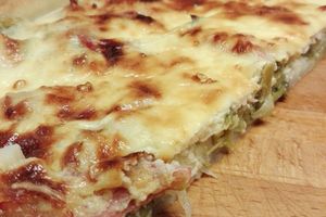 Tarte poireaux serrano