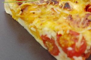 Clafoutis de tomates cerises et feta