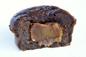 Moelleux au chocolat, coeur de caramel