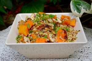Salade d’automne quinoa, potimarron et châtaignes