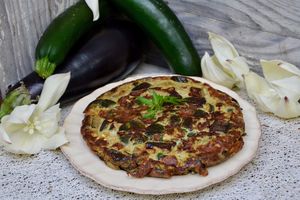 Omelette courgettes aubergines