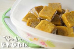 Le bouillon de légumes en cubes