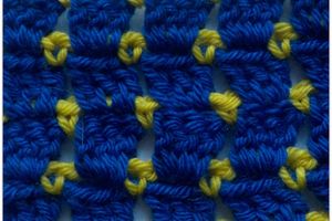 un point au crochet bicolore