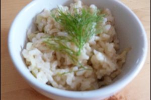 Risotto au fenouil et au lait de coco
