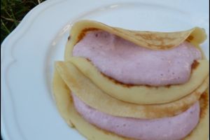 Crêpes à la mousse de fraise