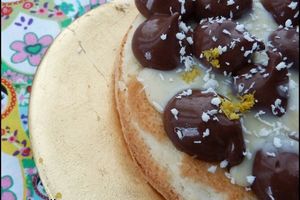 Moelleux à la coco, ganache choco-citron & choco-vanille {concours inside}