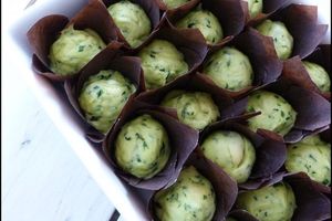 Briochettes à l'ail des ours et au parmesan