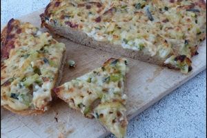 Bruschettas courgettes & parmesan