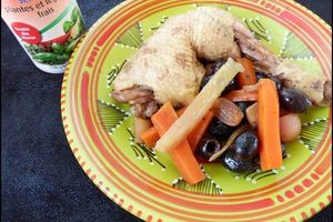 Tajine de poulet au fenouil et olives noires