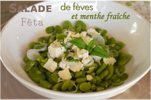 Salade de fèves fraîches fêta et menthe