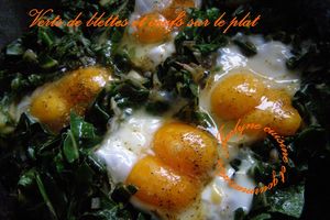 Verts de blettes & oeufs au plat *Simple Facile Economique*