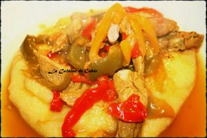 Emincé de dinde au curry et poivrons
