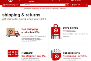 Target divise son seuil d'accès la livraison gratuite de 50 à 25$. La bataille du Free Shipping fait rage!