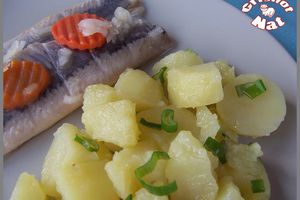 Salade de pommes de terre aux cebettes