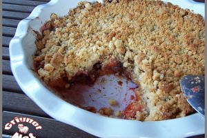 Crumble aux figues et aux abricots
