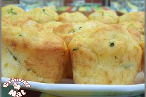 Muffins au chèvre et à la courgette.