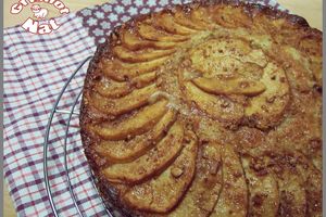 Gâteau renversé à la ricotta, pommes et caramel